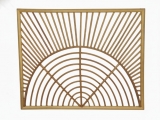 Handcrafted Square Rattan Wall Hanging with Sunburst Motif